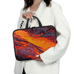 Volcano Lava Print Laptop Sleeve With Handle