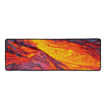 Volcano Lava Print Long Kitchen Mat