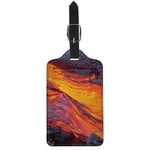 Volcano Lava Print Luggage Tag