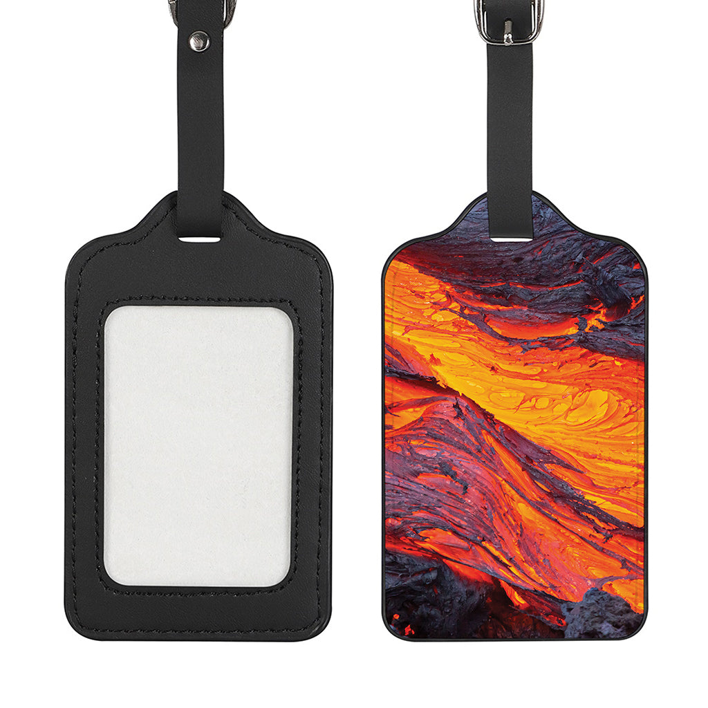 Volcano Lava Print Luggage Tag