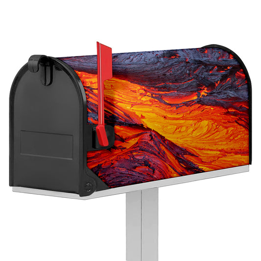 Volcano Lava Print Mailbox Cover