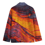 Volcano Lava Print Men's Blazer