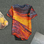 Volcano Lava Print Men's Bodysuit