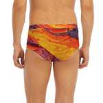 Volcano Lava Print Men's Briefs