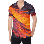 Volcano Lava Print Men's Shirt