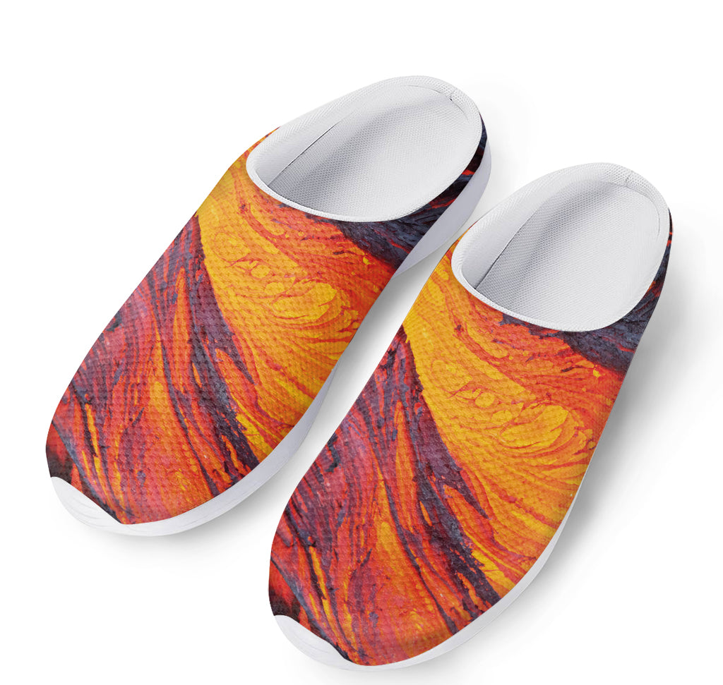 Volcano Lava Print Mesh Casual Shoes