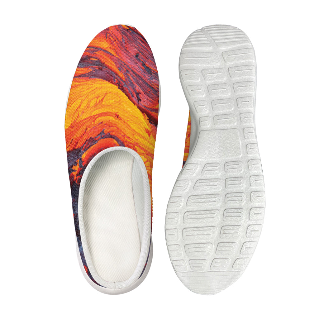 Volcano Lava Print Mesh Casual Shoes