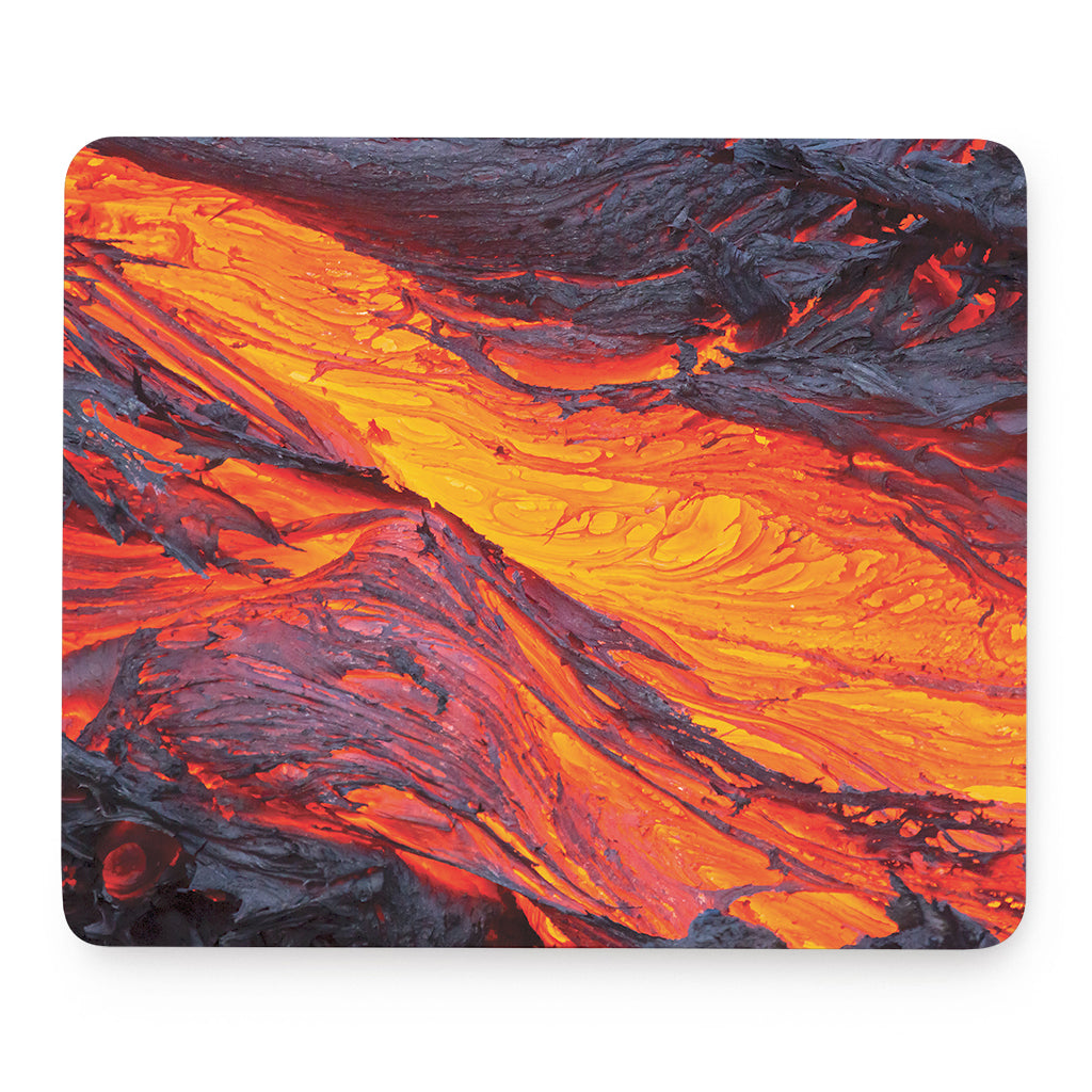 Volcano Lava Print Mouse Pad