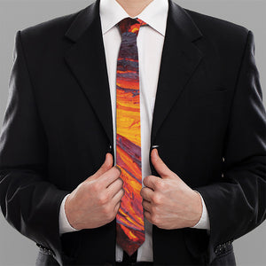 Volcano Lava Print Necktie