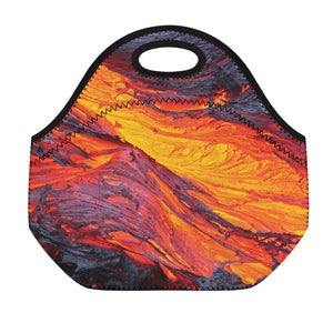 Volcano Lava Print Neoprene Lunch Bag