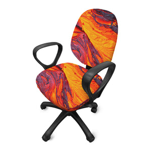 Volcano Lava Print Office Chair Cover