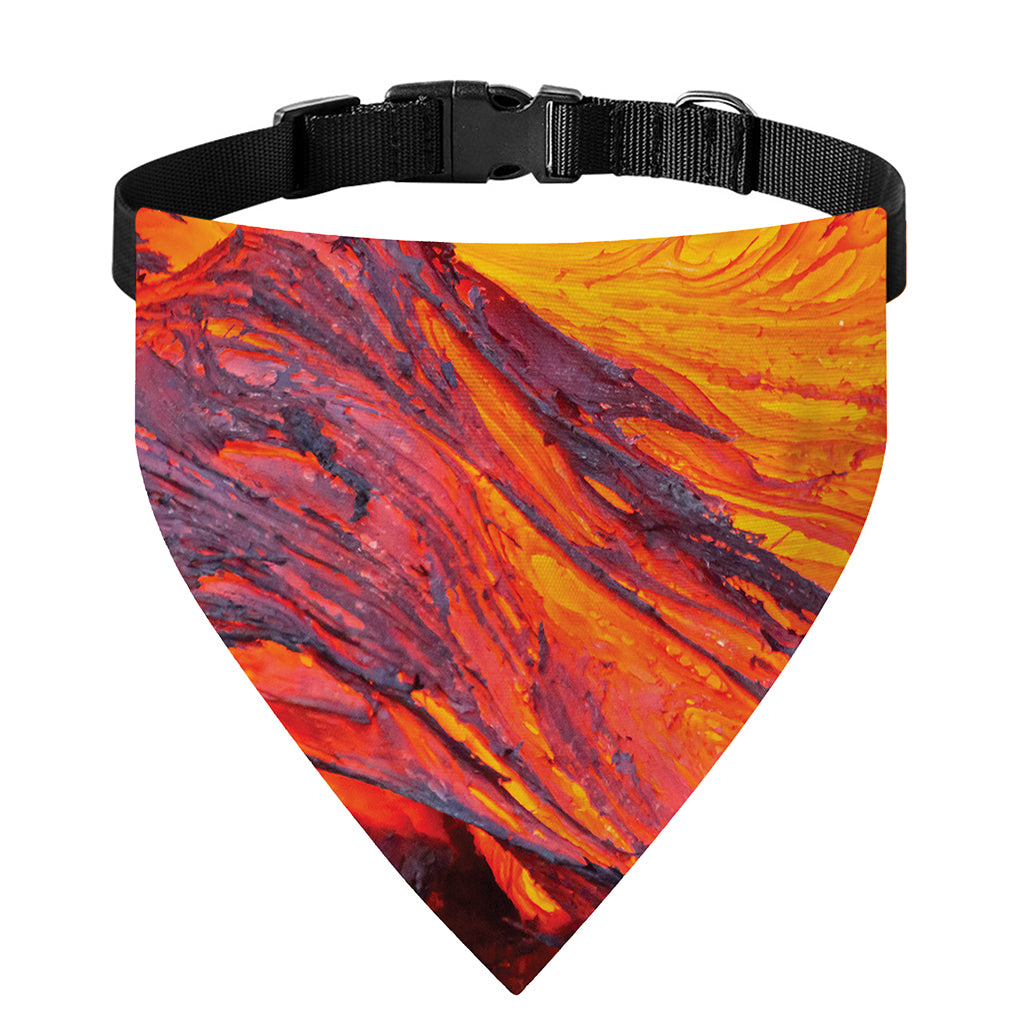 Volcano Lava Print Over The Collar Dog Bandana