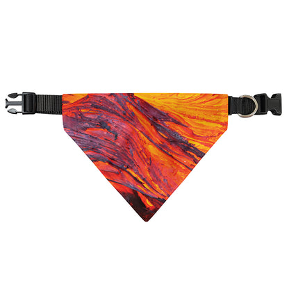 Volcano Lava Print Over The Collar Dog Bandana