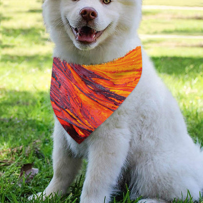 Volcano Lava Print Over The Collar Dog Bandana