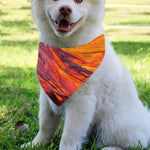 Volcano Lava Print Over The Collar Dog Bandana
