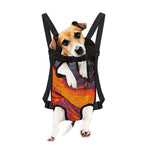Volcano Lava Print Pet Carrier Backpack