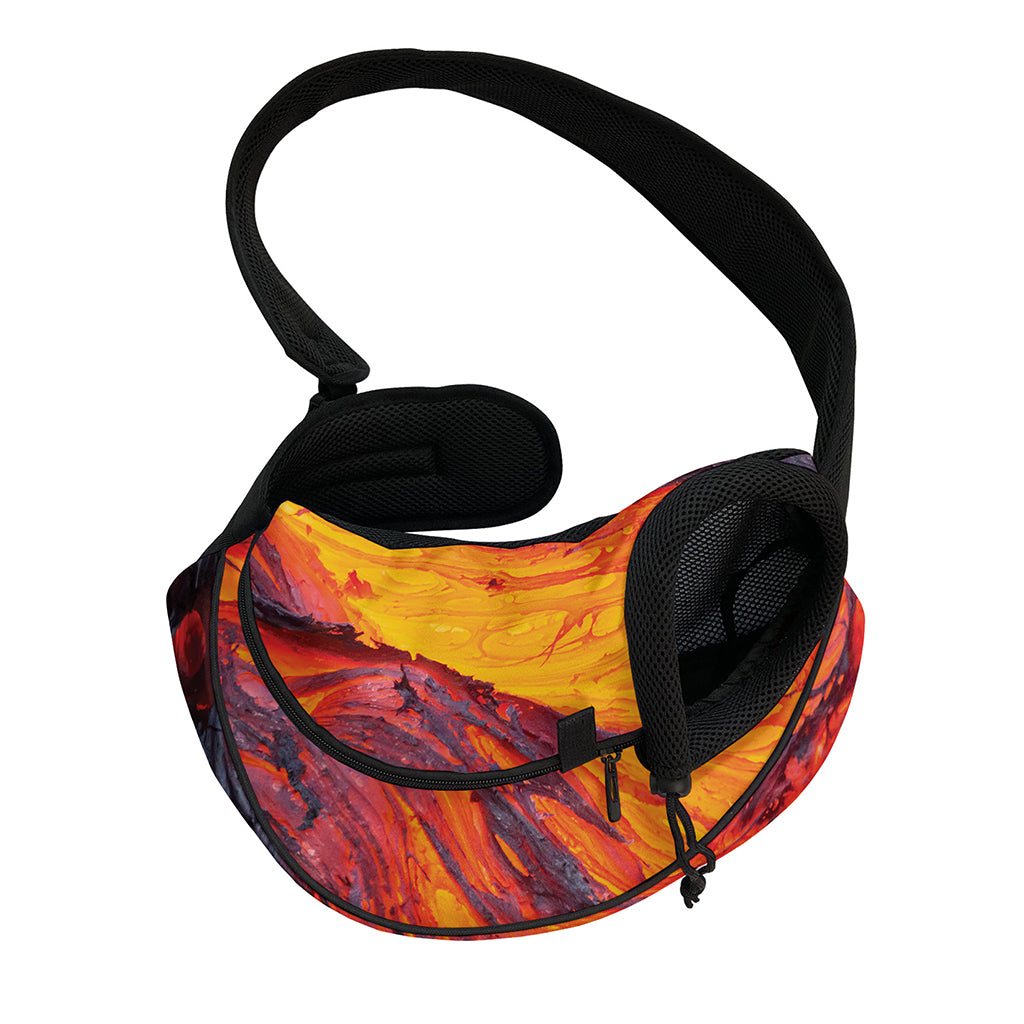 Volcano Lava Print Pet Sling Carrier