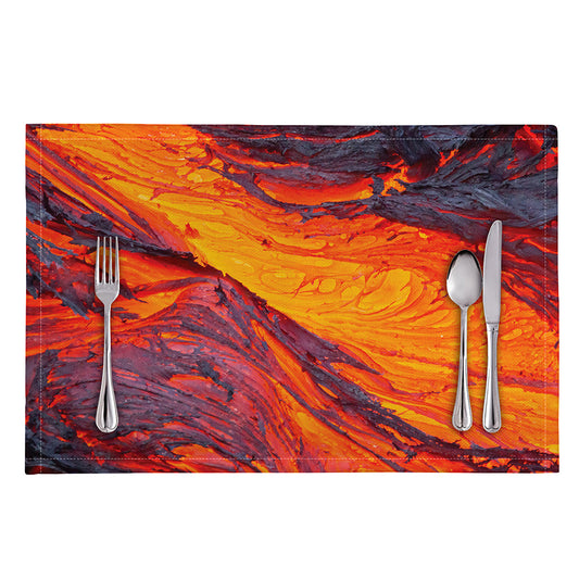Volcano Lava Print Placemat