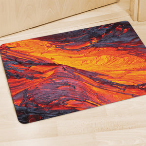 Volcano Lava Print Polyester Doormat