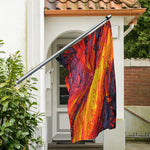 Volcano Lava Print Polyester Flag