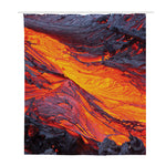 Volcano Lava Print Polyester Shower Curtain