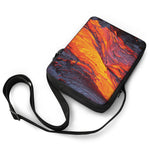 Volcano Lava Print Rectangular Crossbody Bag