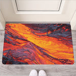 Volcano Lava Print Rubber Doormat