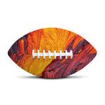Volcano Lava Print Rugby Ball