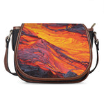 Volcano Lava Print Saddle Bag