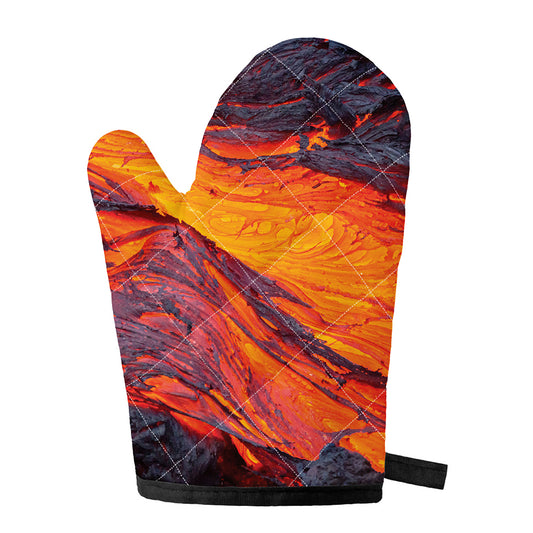 Volcano Lava Print Single Oven Mitt