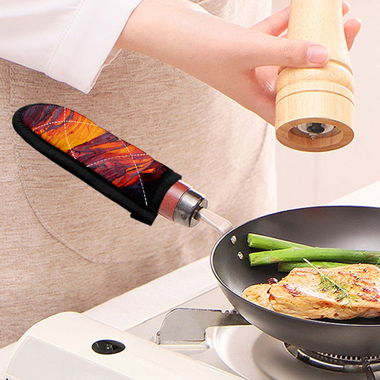 Volcano Lava Print Skillet Handle Cover