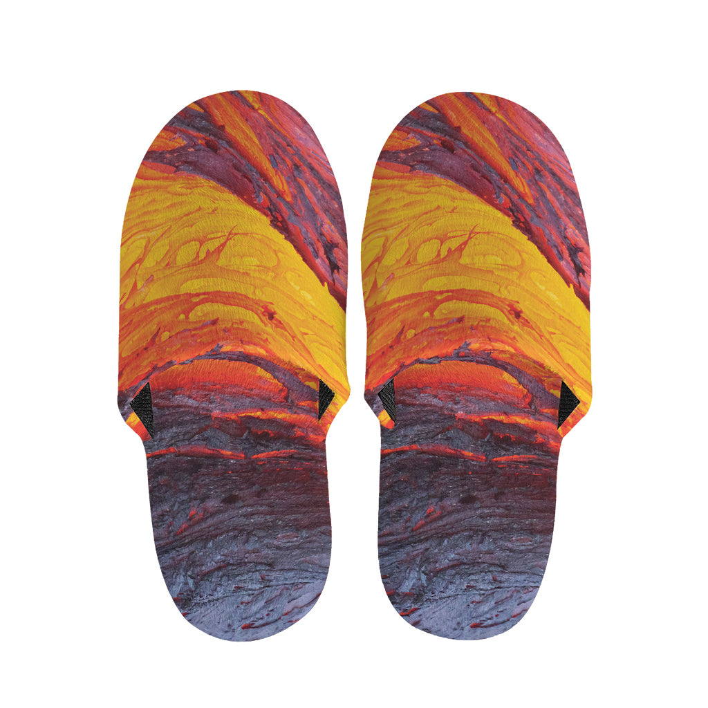 Volcano Lava Print Slippers