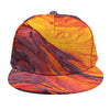 Volcano Lava Print Snapback Cap