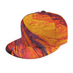 Volcano Lava Print Snapback Cap