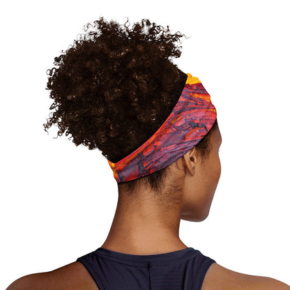 Volcano Lava Print Sports Headband