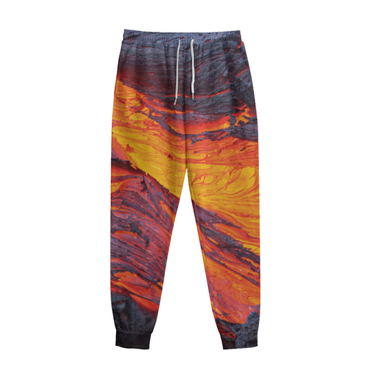 Volcano Lava Print Sweatpants