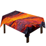 Volcano Lava Print Tablecloth