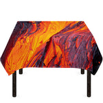 Volcano Lava Print Tablecloth