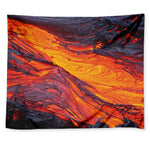 Volcano Lava Print Tapestry