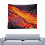 Volcano Lava Print Tapestry