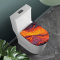 Volcano Lava Print Toilet Lid Cover