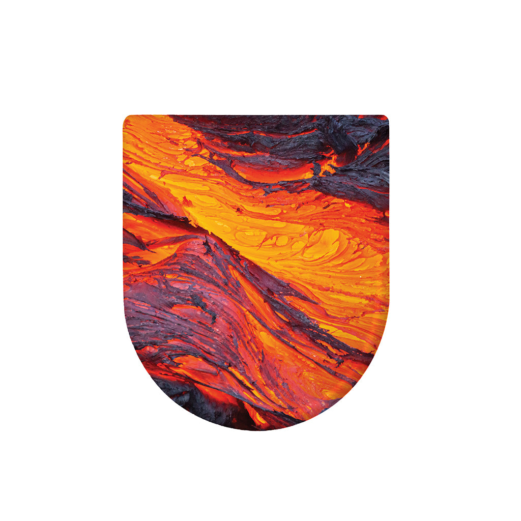 Volcano Lava Print Toilet Lid Cover