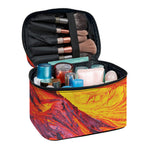 Volcano Lava Print Travel Makeup Bag