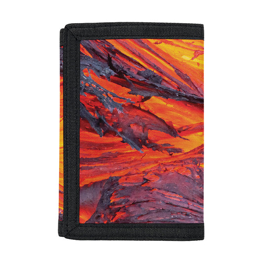 Volcano Lava Print Trifold Wallet