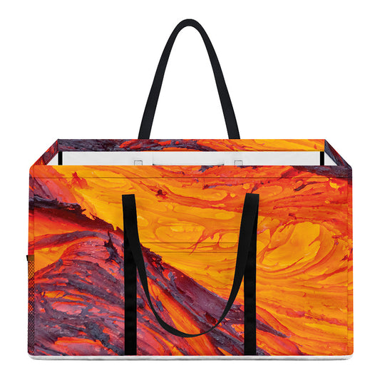 Volcano Lava Print Utility Tote Bag