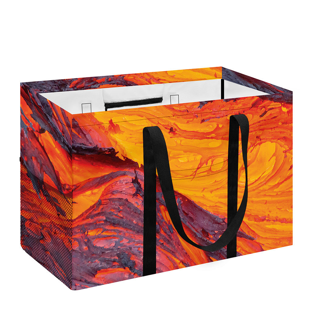 Volcano Lava Print Utility Tote Bag
