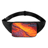 Volcano Lava Print Waist Bag