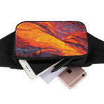 Volcano Lava Print Waist Bag