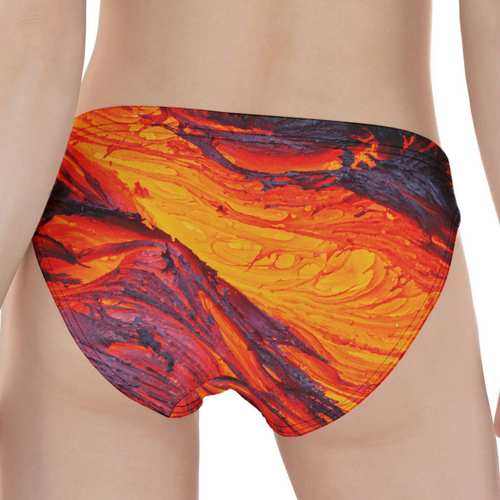 Volcano Lava Print Women's Panties