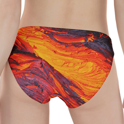 Volcano Lava Print Women's Panties